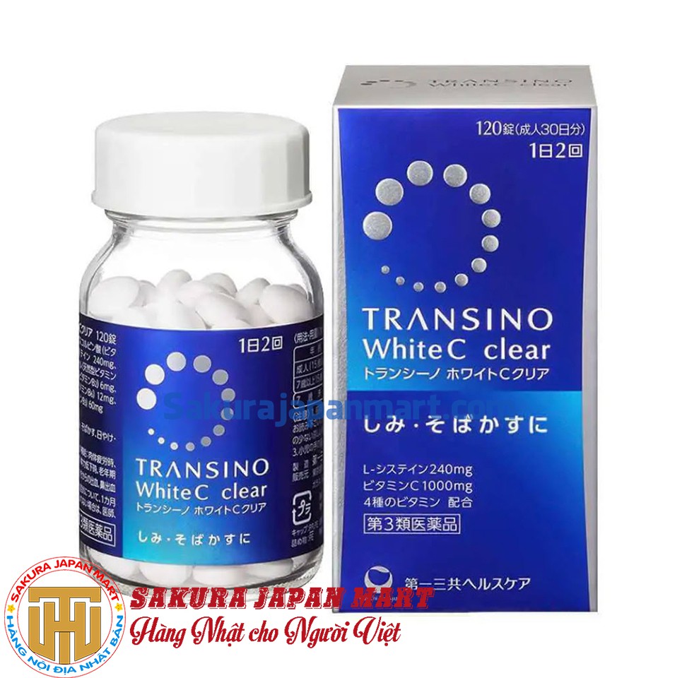 Viên uống Transino white C Clear hỗ trợ trắng da, cải thiện nám